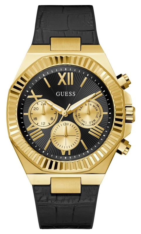 Image of Guess GW0791G3 EQUITY Multifunction (44mm) Black Sunray Dial Watch