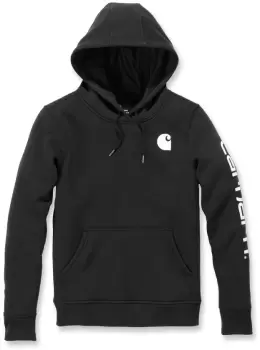 Image of Carhartt Clarksburg Logo Women Hoodie, black, Size S, black, Size S for Women