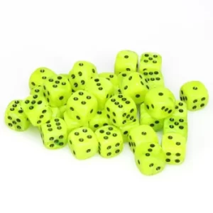 Image of Chessex Vortex 12mm D6 Dice Block (Bright Green/black)