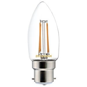 Image of Sylvania LED Non Dimmable Filament B22 Candle Light Bulb - 4.5W
