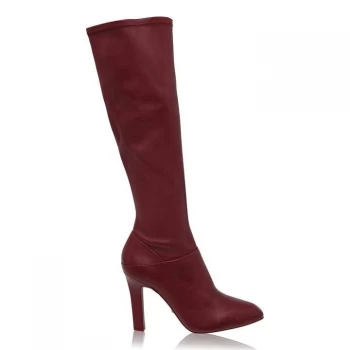 Image of Reiss Cressida Boots - Claret Stretch
