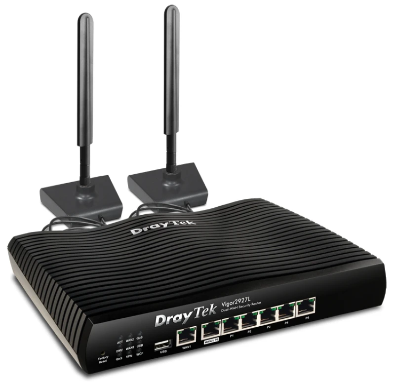 Image of DrayTek Vigor2927L Wireless Router Gigabit Ethernet 4G Black