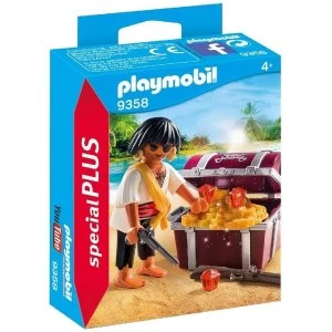Image of Playmobil: Pirate with Treasure Chest