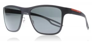 Image of Prada Sport Lj Silver Sunglasses Matte Black DG01A1 56mm