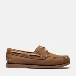 Image of Timberland Classic Boat Shoe For Men In Light Brown Full Grain Brown, Size 6.5