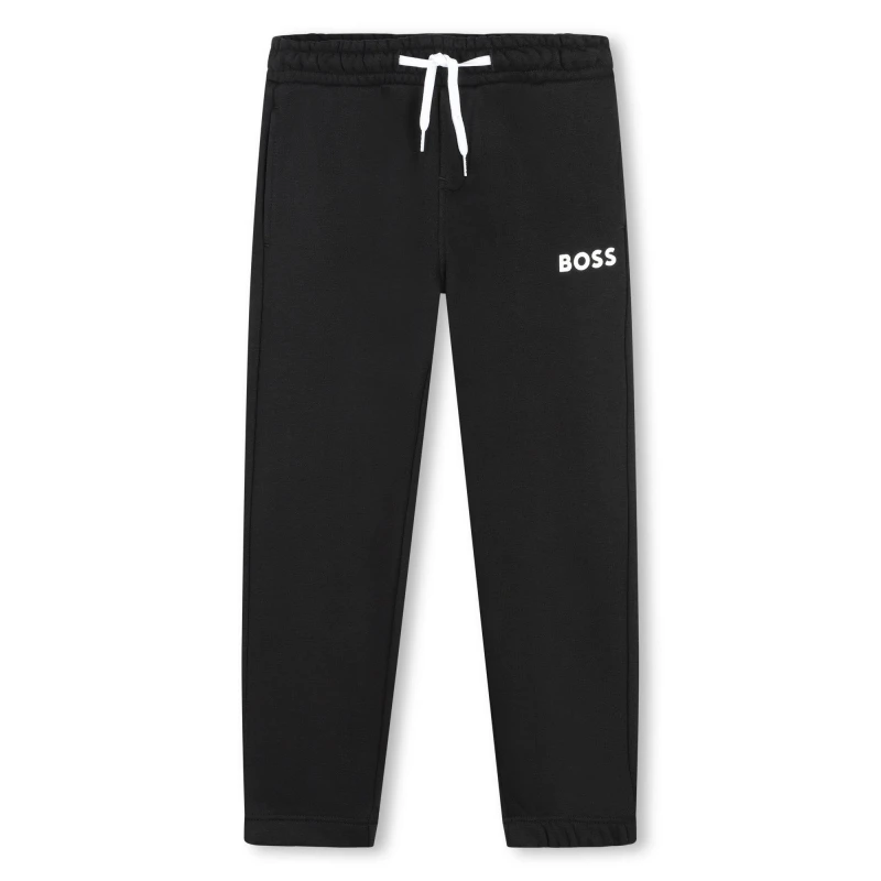 Image of Boss Small Logo Joggers Junior Closed Hem Fleece Jogging Bottoms 4Y Black 48129903135
