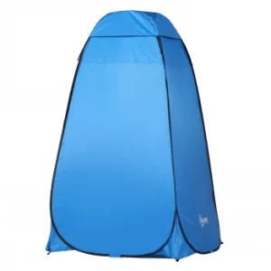 Image of Outsunny Polyester Pop-Up Standing Privacy Tent w/ Carrier Bag Blue