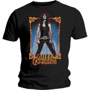Image of Alice Cooper - Vintage Whip Washed Unisex Medium T-Shirt - Black