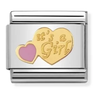 Image of Nomination CLASSIC Gold Daily Life Its A Girl Charm 030242/39
