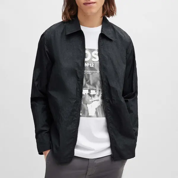 Image of BOSS Orange Lovvy Harrington Jacket - M Black Coats and Jackets male 50511587-001 M