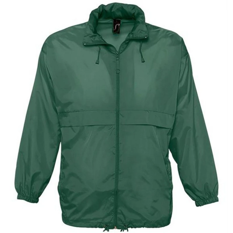 Image of SOL'S Mens Surf Windbreaker Lightweight Jacket in Green Size: XS Green Male XS