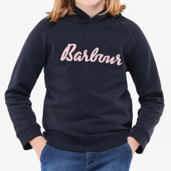 Image of Barbour Girls Otterburn Hoodie - Navy - 8-9 Years