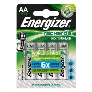 Image of Energizer Extreme 2300mAh AA Rechargeable Batteries - 4 Pack