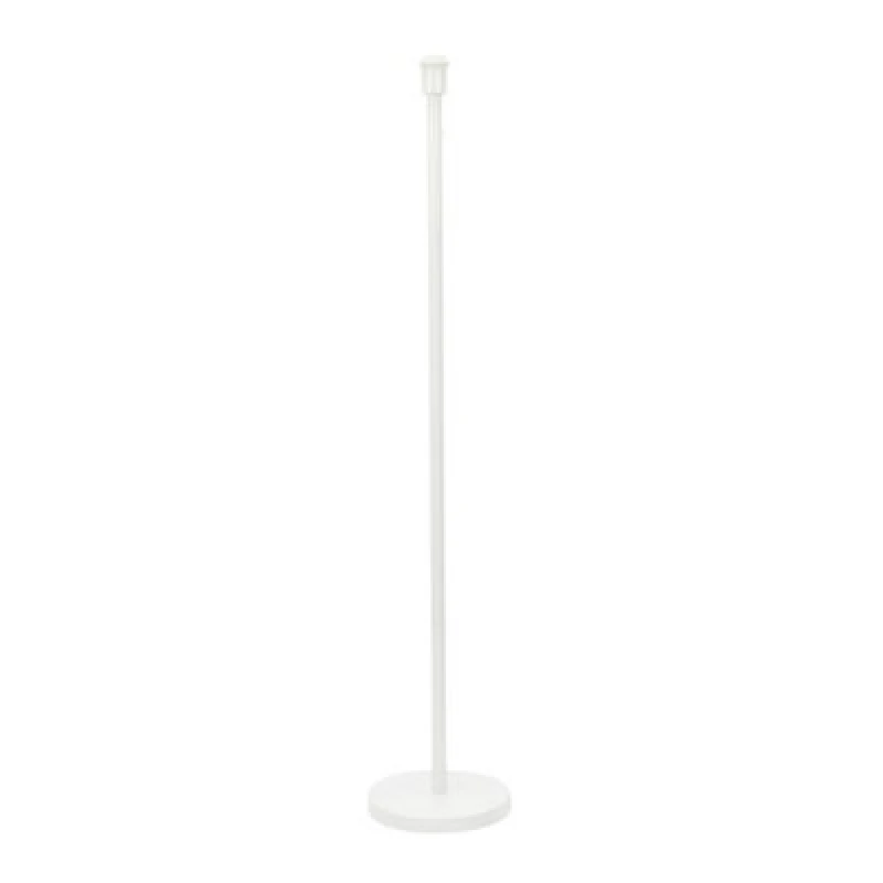 Image of ValueLights Charlie White Metal Single Stem Floor Lamp Base White