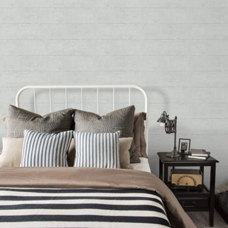 Image of Galerie Nostalgie Silver Grey Concrete Smooth Wallpaper