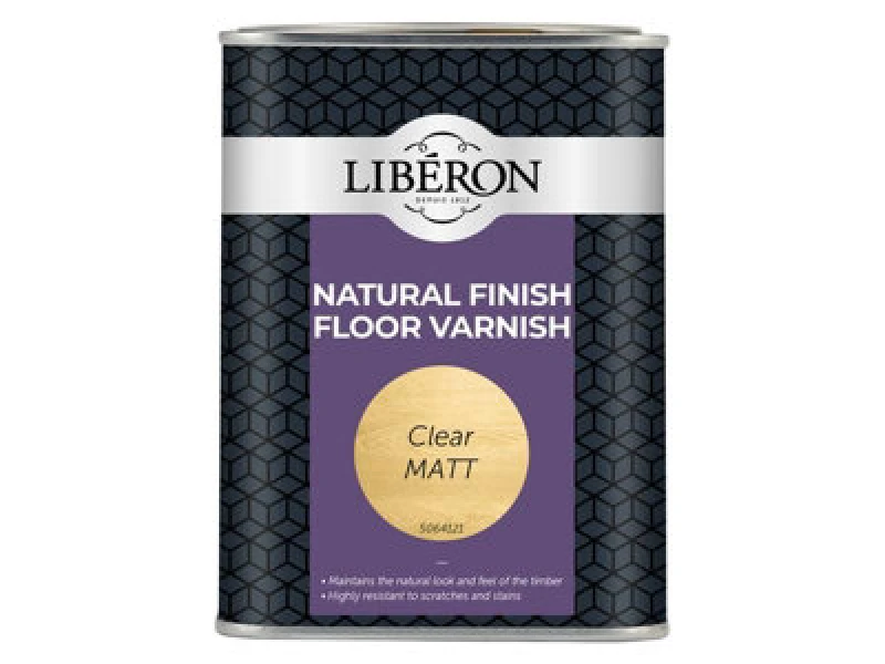 Image of Liberon Natural Finish Floor Varnish Clear Matt 1 litre Clear unisex