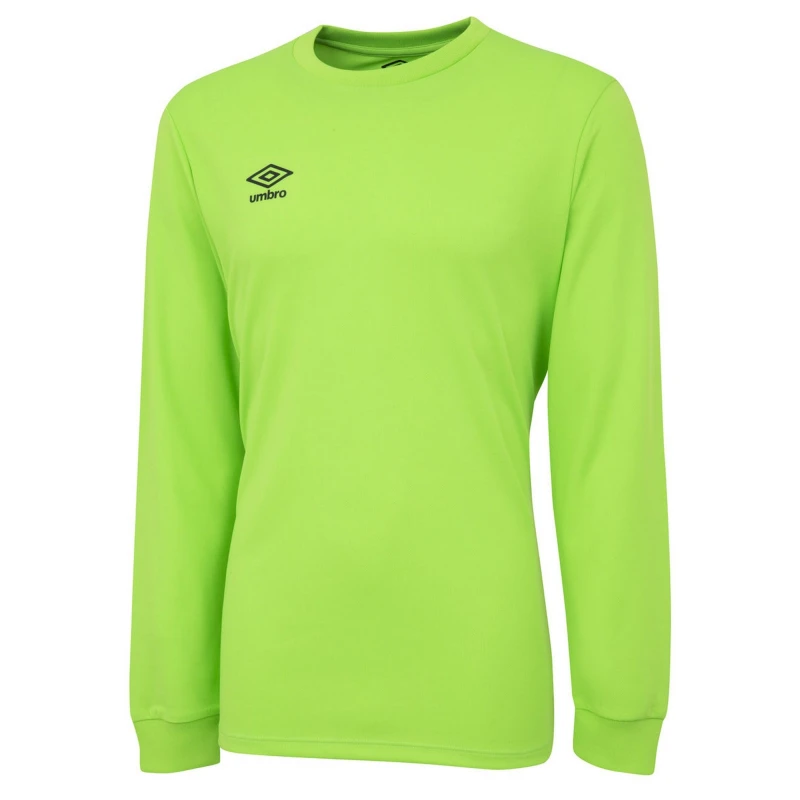 Image of Umbro Club Long-Sleeved Jersey in Green Size: 13 Years Green Unisex 13 Years