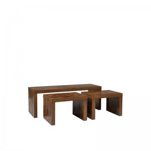Image of Mango Wood-Effect Long John Tables