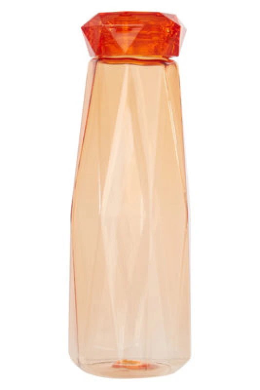 Image of Premier Housewares Textured Drinking Bottle, Secured Plastic Water Bottle, Versatile Water Botle, Durable Plastic Bottle Orange