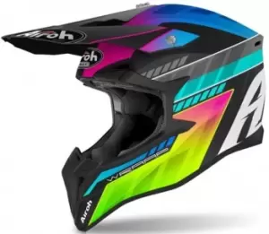 Image of Airoh Wraap Prism Motocross Helmet, multicolored, Size L, multicolored, Size L