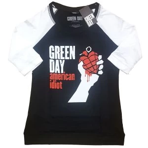 Image of Green Day - American Idiot Ladies Medium T-Shirt - Black,White