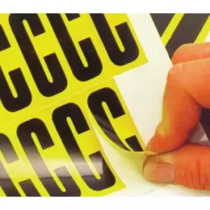 Image of Beaverswood Yellow Labels Letters A-Z 9.5 x 6mm