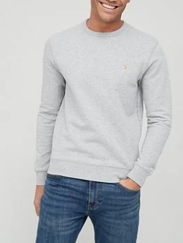Image of Farah Tim Sweatshirt - Light Grey Marl , Light Grey Marl Size M Men