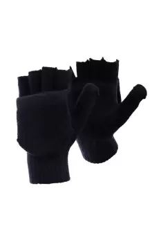 Image of Plain Thermal Winter Capped Fingerless Gloves