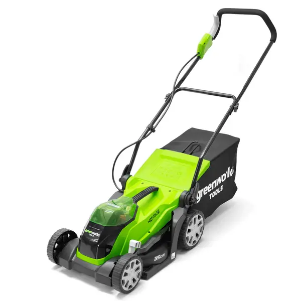 Image of Greenworks G40LM35 350mm 40V Cordless Rotary Lawnmower