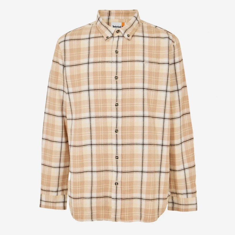 Image of Timberland Mens Long-Sleeve Check Patterned Shirt Angora male S