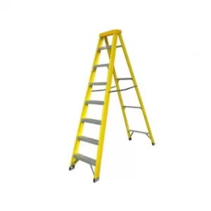 Image of Zarges Fibreglass Swingback Steps Open, 2.71m Closed 2.98m 10 Rungs