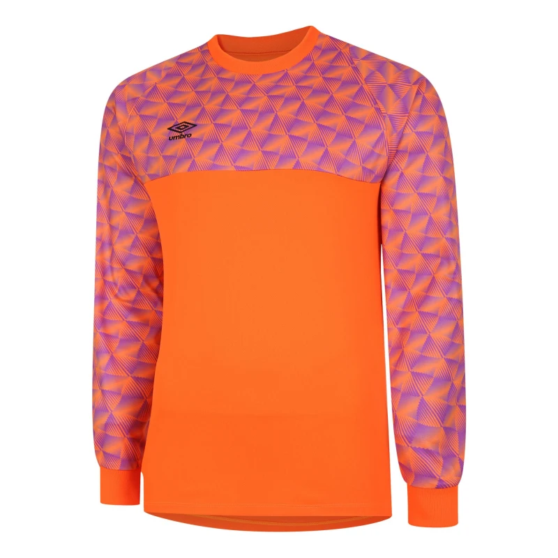Image of Umbro Umbro Men Flux Long-Sleeved Goalkeeper Jersey in Terracotta Size: Small Terracotta S Male 5063377394672