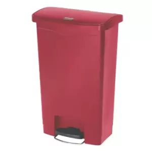 Image of Rubbermaid SLIM JIM waste collector with pedal, capacity 50 l, WxHxD 456 x 719 x 292 mm, red