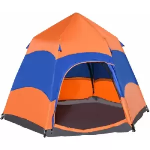 Image of 4 Person Pop Up Tent Camping Festival Hiking Shelter Family Portable - Outsunny