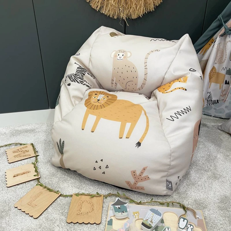 Image of RU Comfy Kids Printed Bean Bag Snuggle Chair