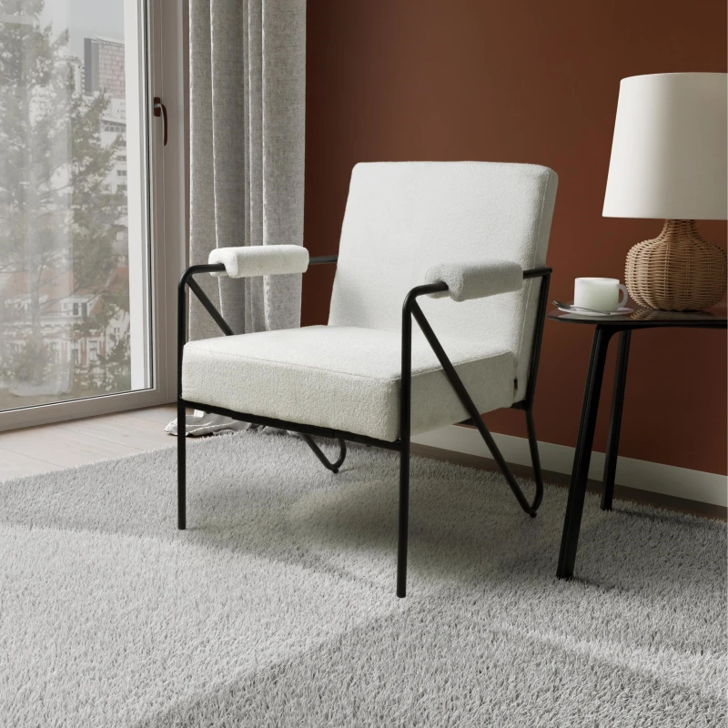 Image of Oslo Speckled Natural Armchair, Brown 308-13-04-01-01