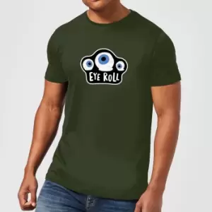 Image of Eye Roll Mens T-Shirt - Forest Green - S
