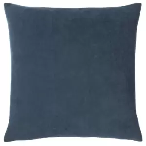 Image of Kobe Velvet Cushion Navy, Navy / 50 x 50cm / Polyester Filled