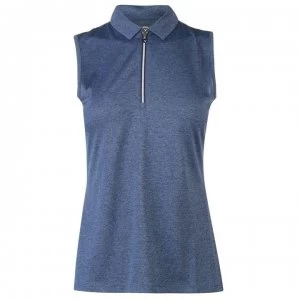Image of Callaway Sleeveless Heather Polo Shirt Ladies - Peacoat