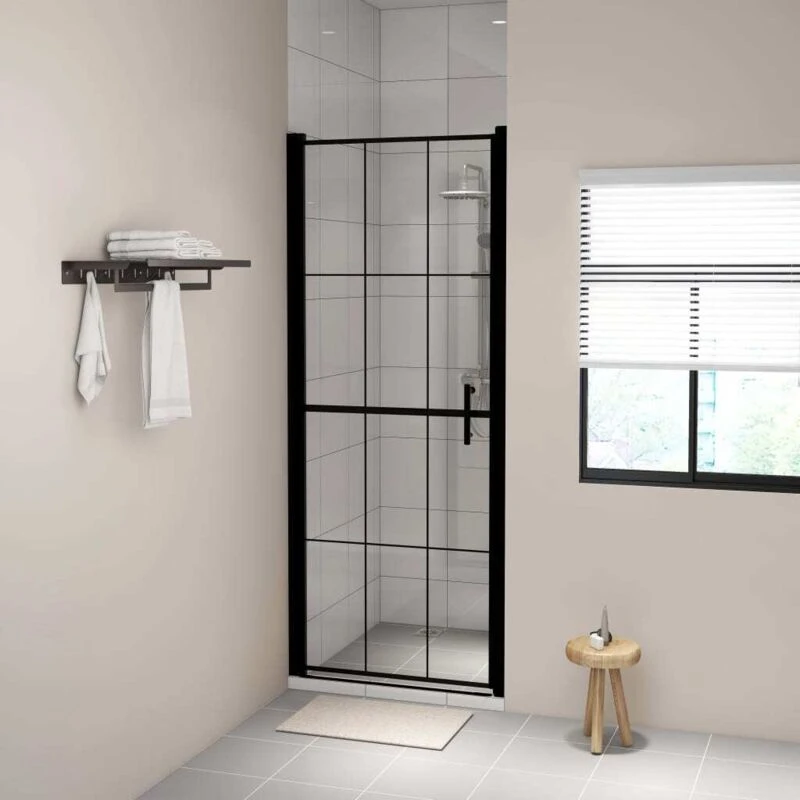 Image of VIDAXL Vidaxl - Shower Door Tempered Glass 81x195cm Black 8720286185438
