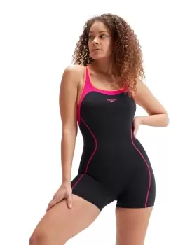 Image of Panel Legsuit - Black/Pink