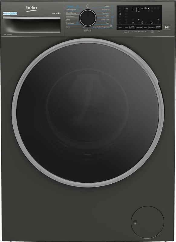 Image of Beko EnergySpin B5W5941BDG 9KG WiFi Connected Washing Machine with 1400 rpm - Graphite - A Rated