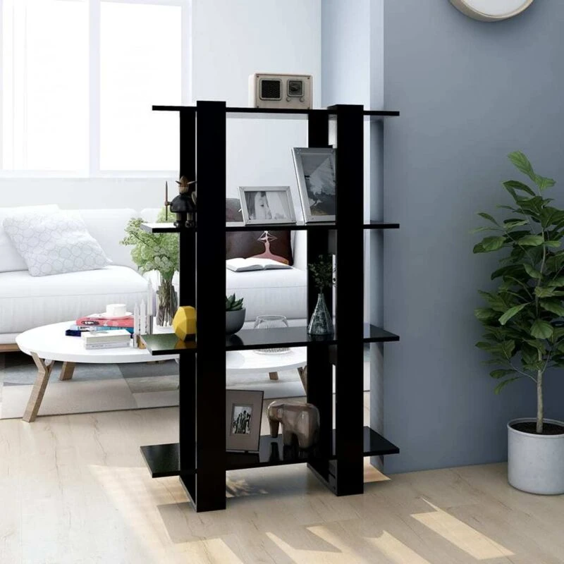 Image of VIDAXL Book Cabinet/Room Divider Black 80x30x123.5cm Vidaxl 8720286842775