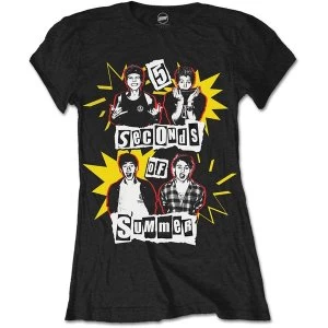 Image of 5 Seconds of Summer - Punk Pop Photo Womens Small T-Shirt - Black