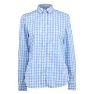 Image of Gant Broadcloth Gingham Shirt - 468 Capri Blue