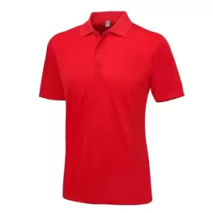 Image of AWDis Just Cool Mens Smooth Short Sleeve Polo Shirt (M) (Fire Red)