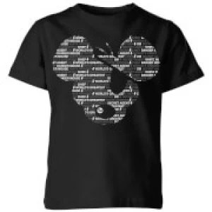 Image of Danger Mouse Word Face Kids T-Shirt - Black - 5-6 Years