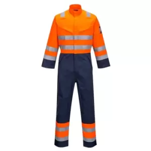 Image of Portwest MV29 Modaflame Hvo Coverall Orange / Navy Extra Large 31"