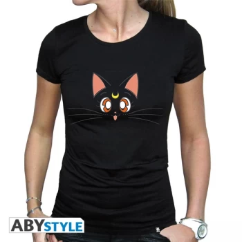Image of Sailor Moon - Luna Womens Medium T-Shirt - Black
