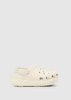 Image of Crocs Womens Classic Crush Platform Clog In Bone